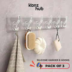 prev next -48%   Transparent Silicon Hangor 6 Hooks (Pack of 3)