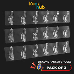 prev next -48%   Transparent Silicon Hangor 6 Hooks (Pack of 3)