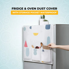 Fridge & Oven Dust Cover With Storage Pocket Waterproof